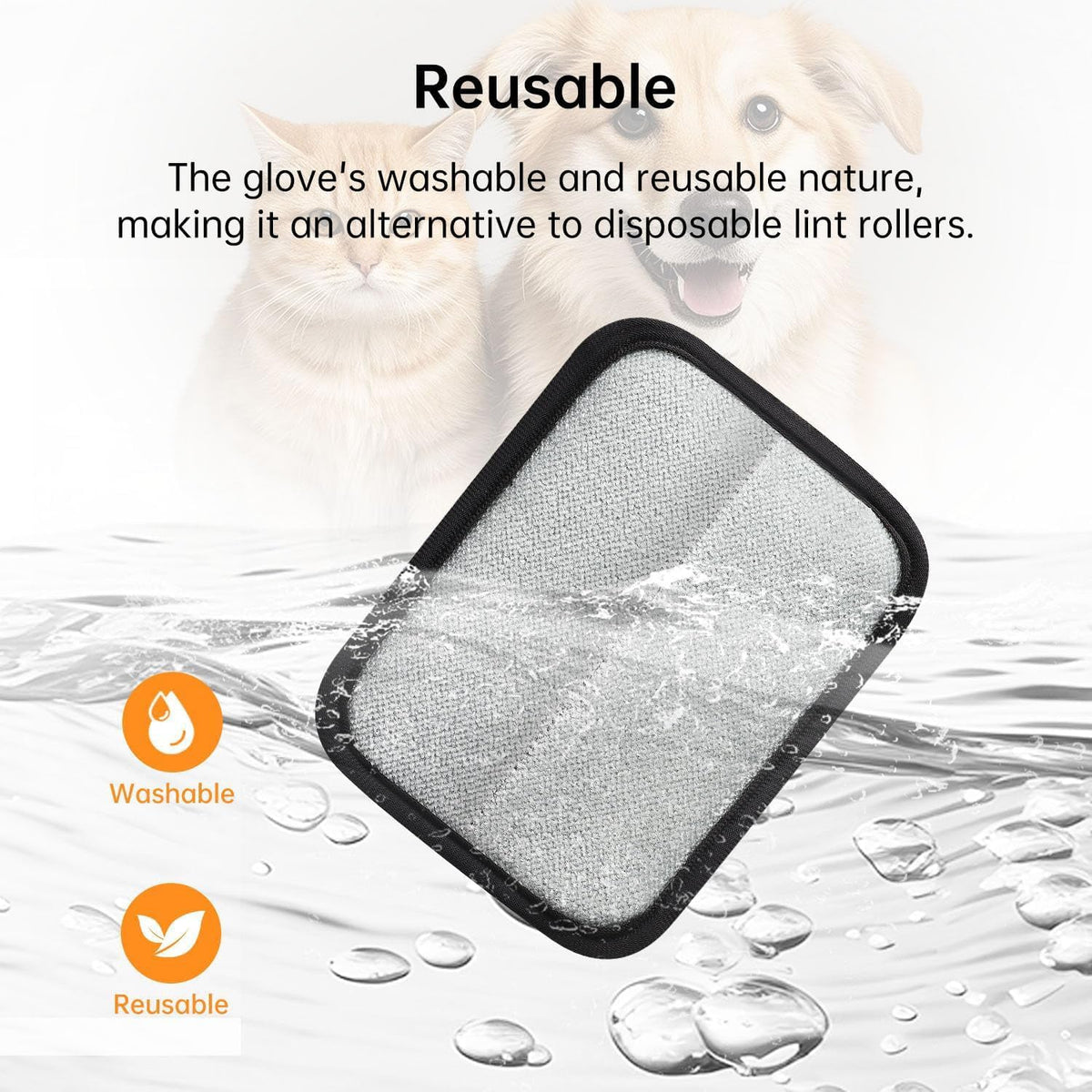 Lint remover glove white bg