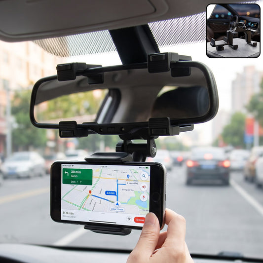 Rear View Mobile Holder Universal Vehicle Rear View Mirror Mobile phone Mount Stand