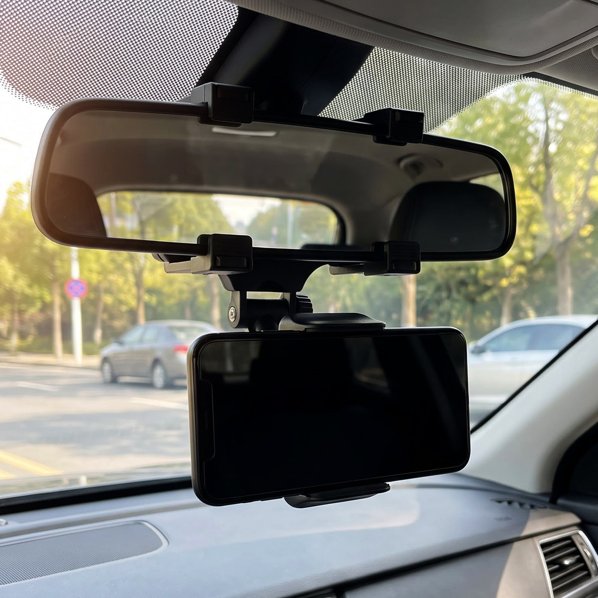 Rear View Mobile Holder Universal Vehicle Rear View Mirror Mobile phone Mount Stand