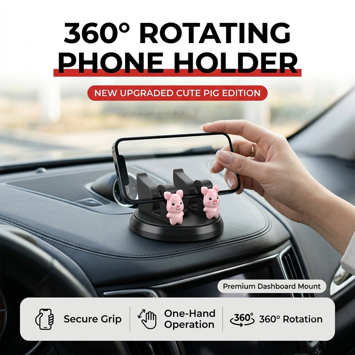 Multipurpose Car Dashboard Mobile Phone Holder Stand (1 Pc)