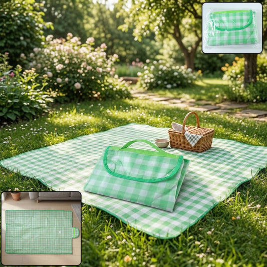 Foldable Picnic Mat with Carry Handle (1 Pc, 144x93 Cm)