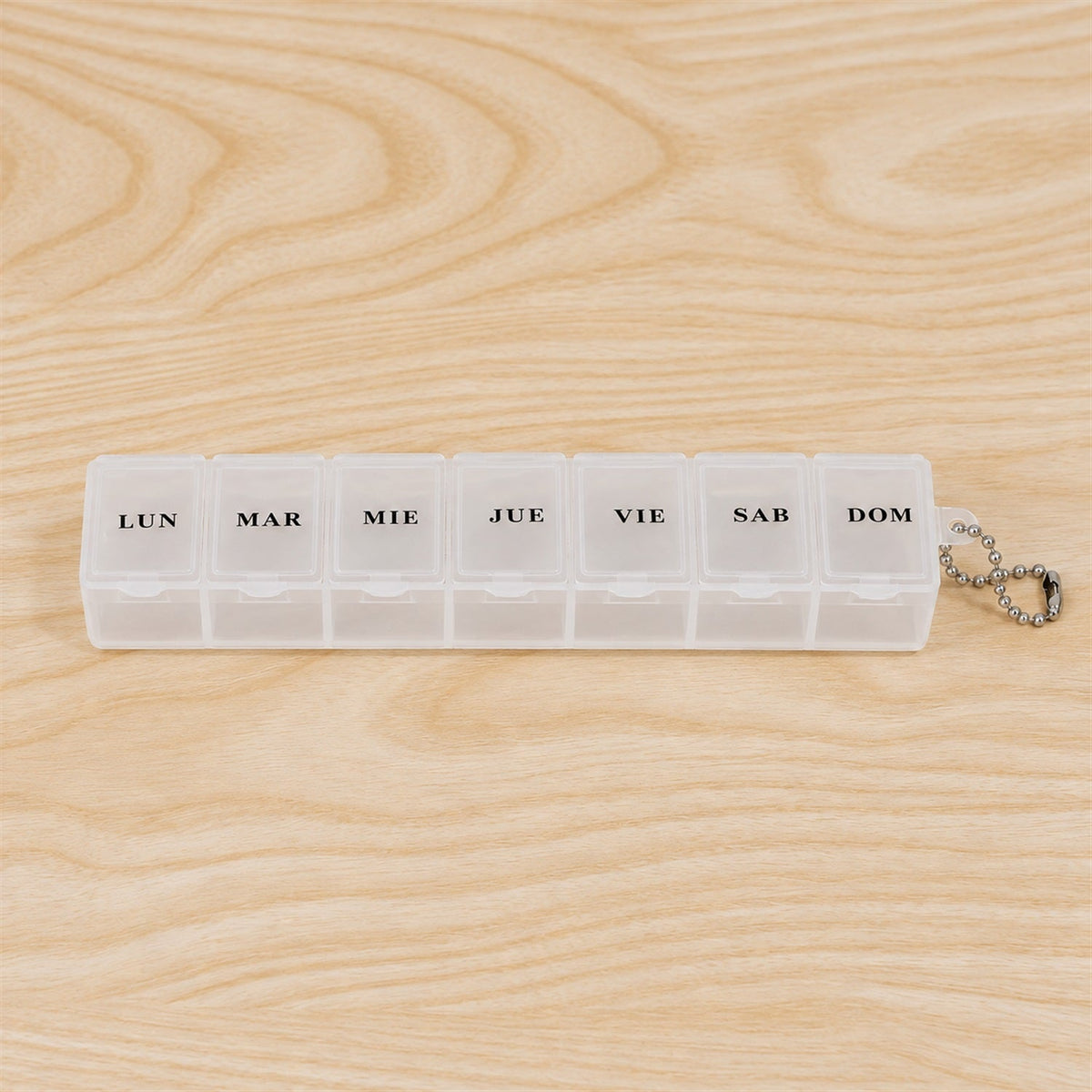 Medicine Pill Box with Clear Flip Lids for Weekly Travel Storage (7 Compartment)