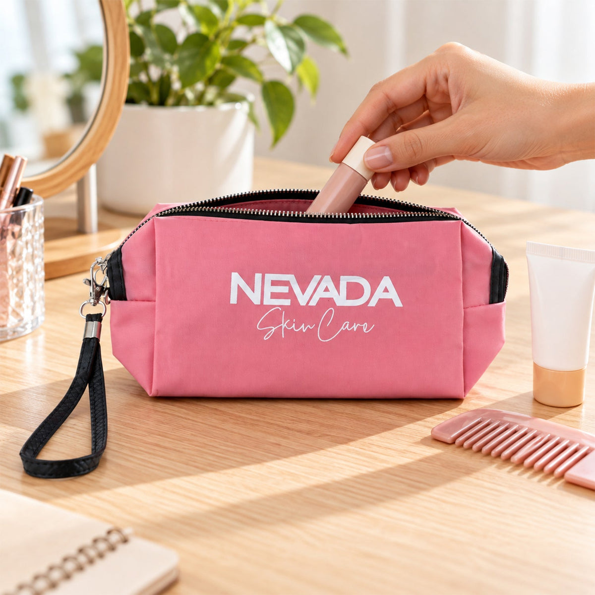 Cosmetic pouch open view