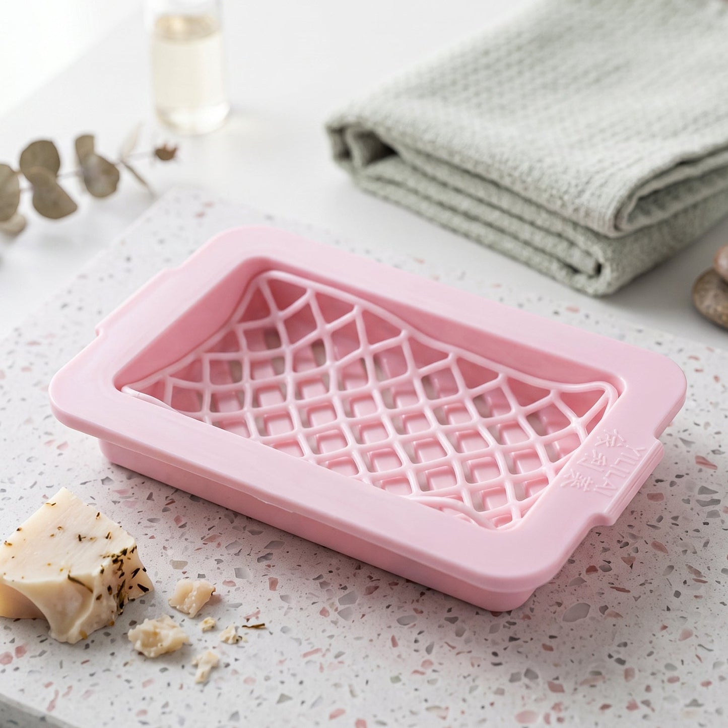 Plastic Soap Box Dish with Drain Tray for Bathroom and Kitchen (1 Pc)