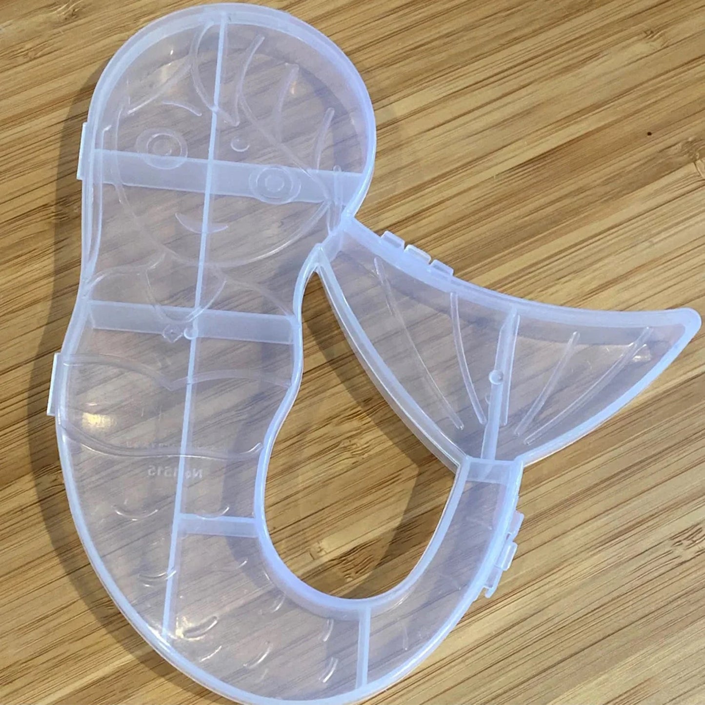 Mermaid Shape Storage Box Plastic Jewellery Organizer Multi Compartment (1 Pc)