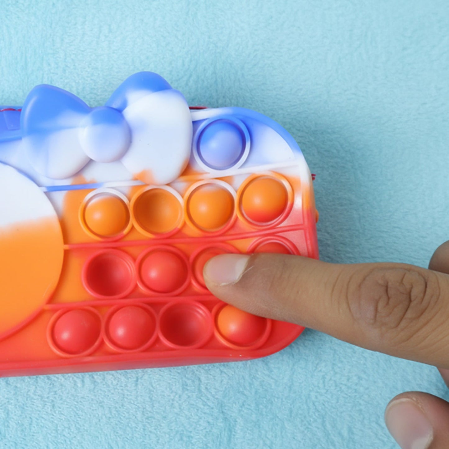 Pop it pencil case colorful