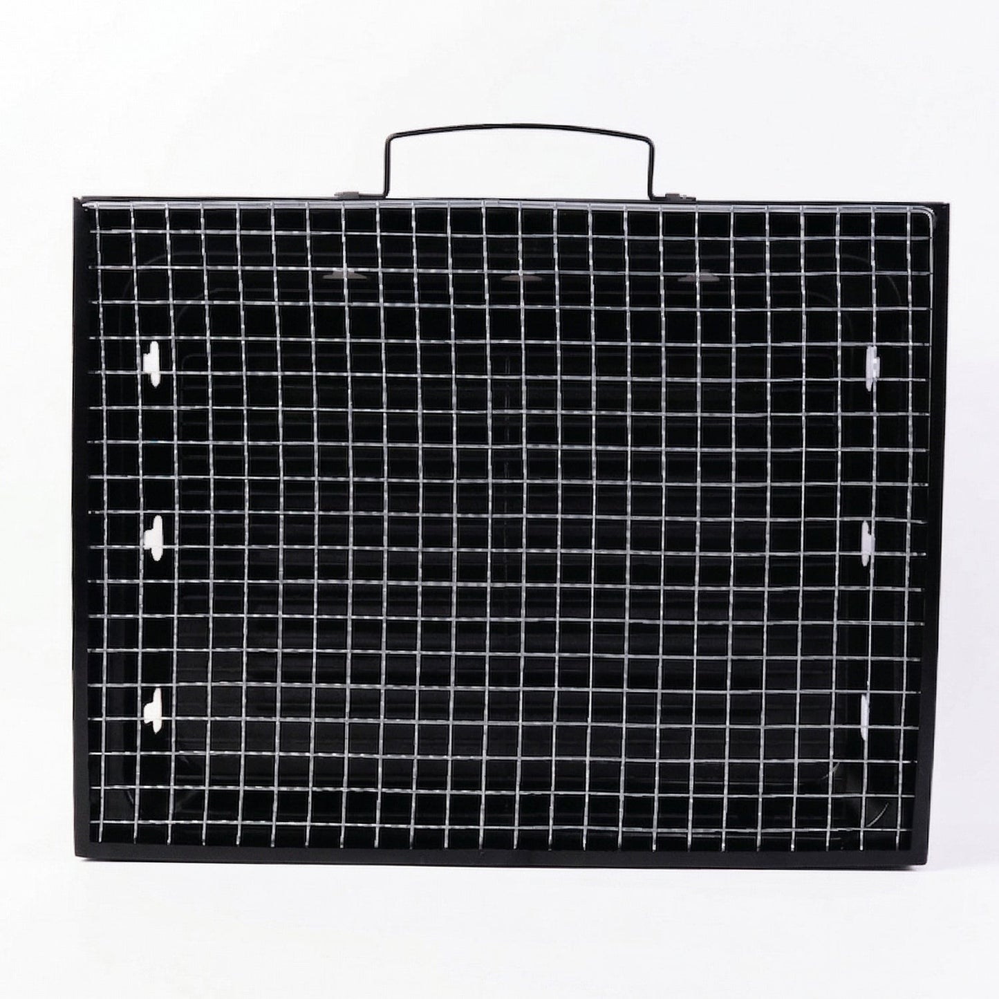 Portable Foldable Charcoal BBQ Grill with Grilling Mesh (1 Pc, 36x27 Cm)
