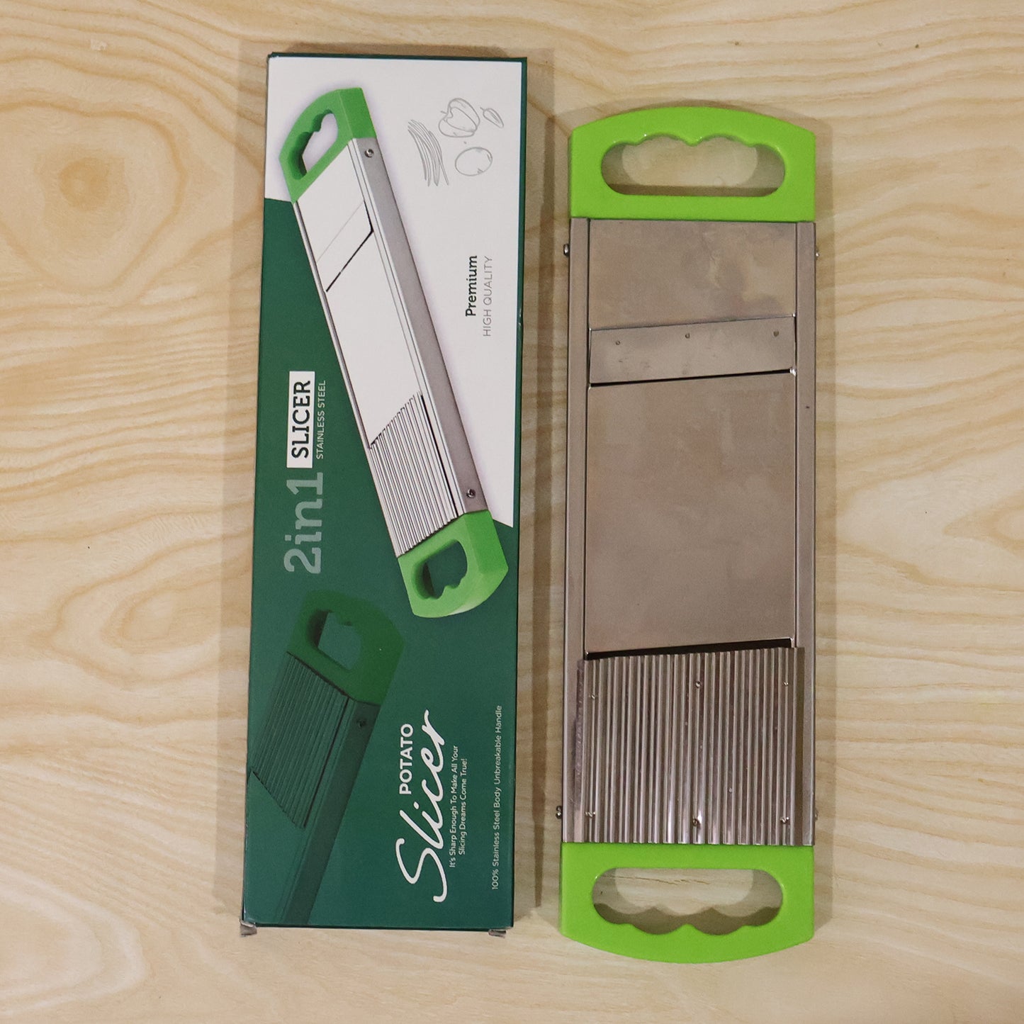2 in 1 Potato Slicer used in all kinds of household kitchen purposes for cutting and slicing of potatoes.