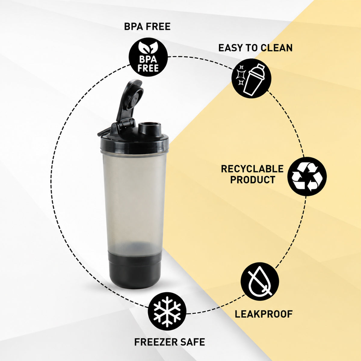 Gym Shaker Bottle & shakers for Protein Shake