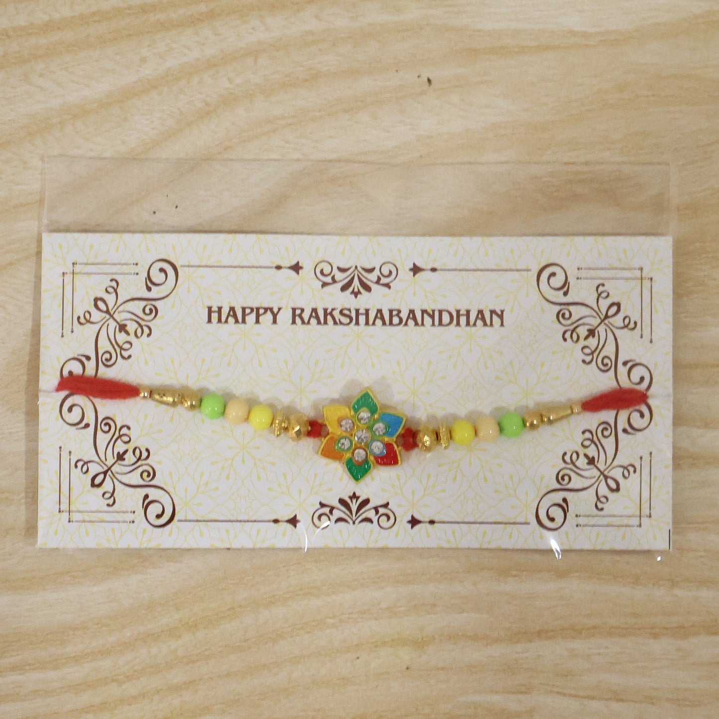 Festive designer Rakhi with traditional motifs