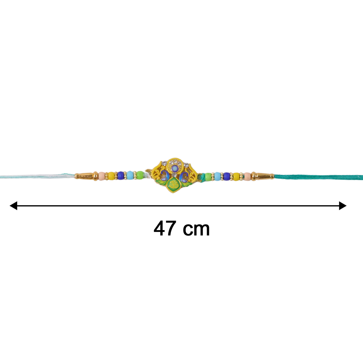 Size reference for Peacock Rakhi