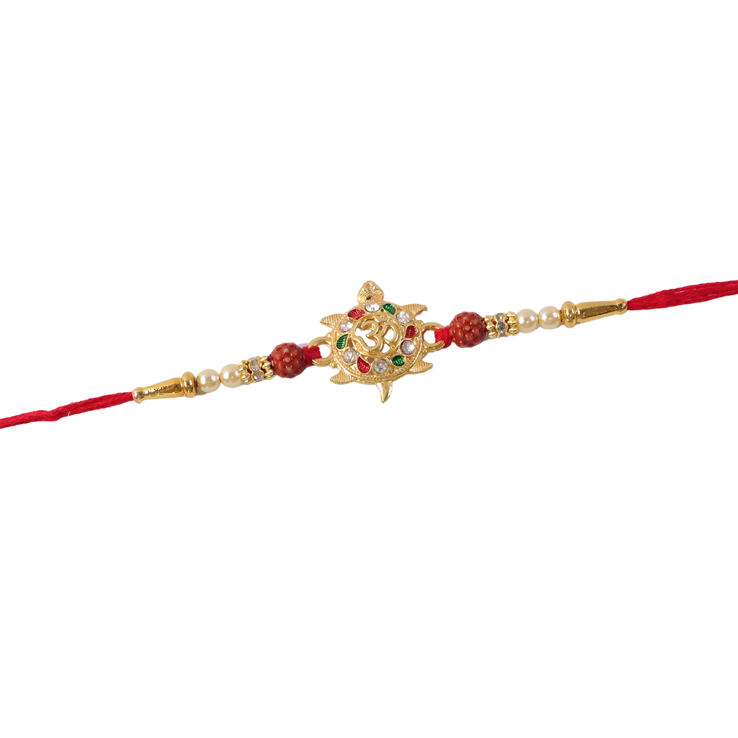 Rakhi thread with stone detailing and decorative beads