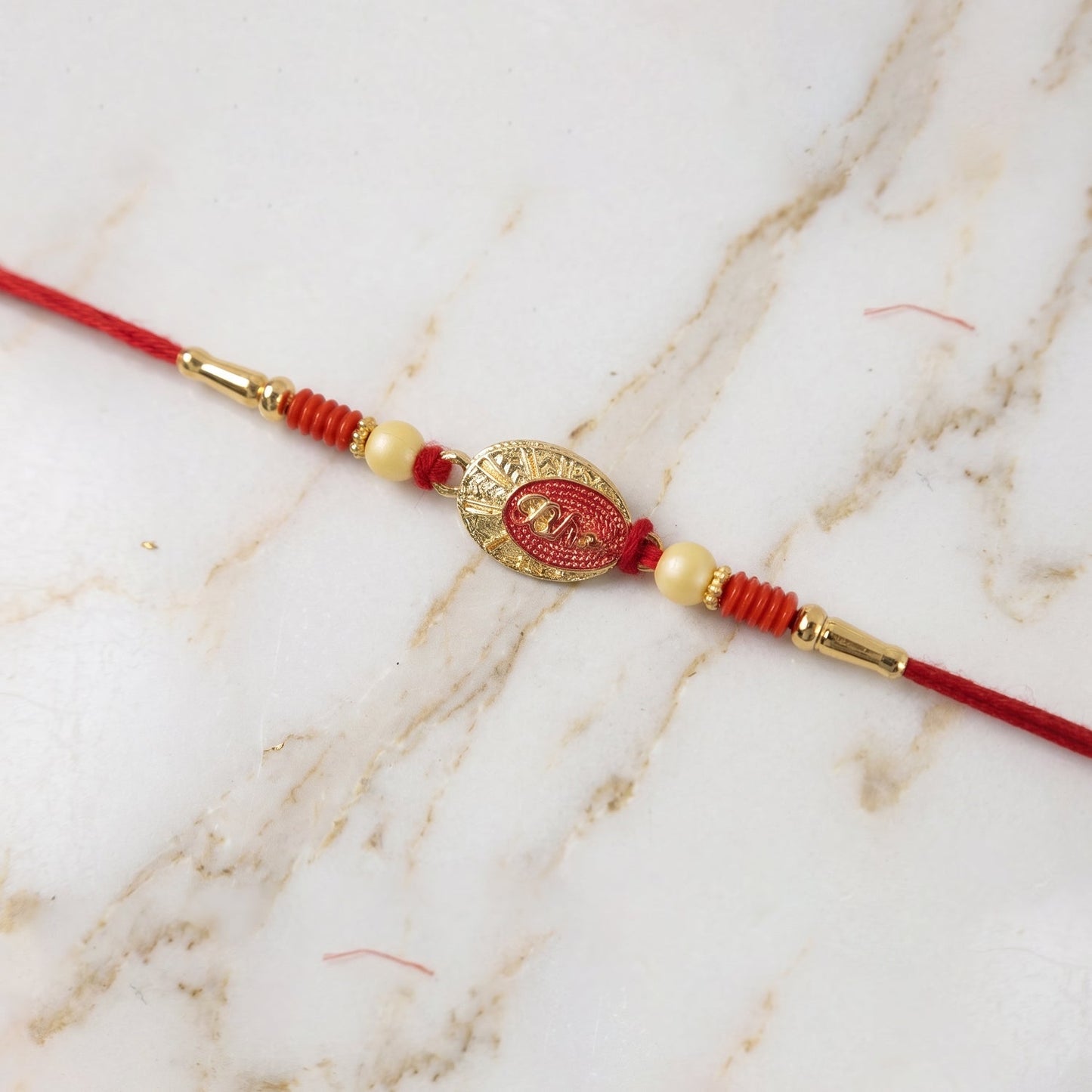 Multiple angles of traditional Bhai text Rakhi