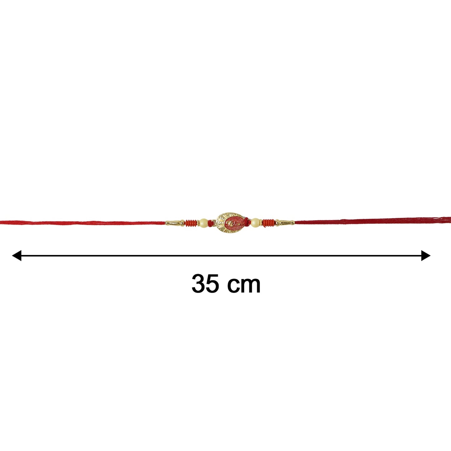 Size comparison of Fancy Bhai Text Rakhi