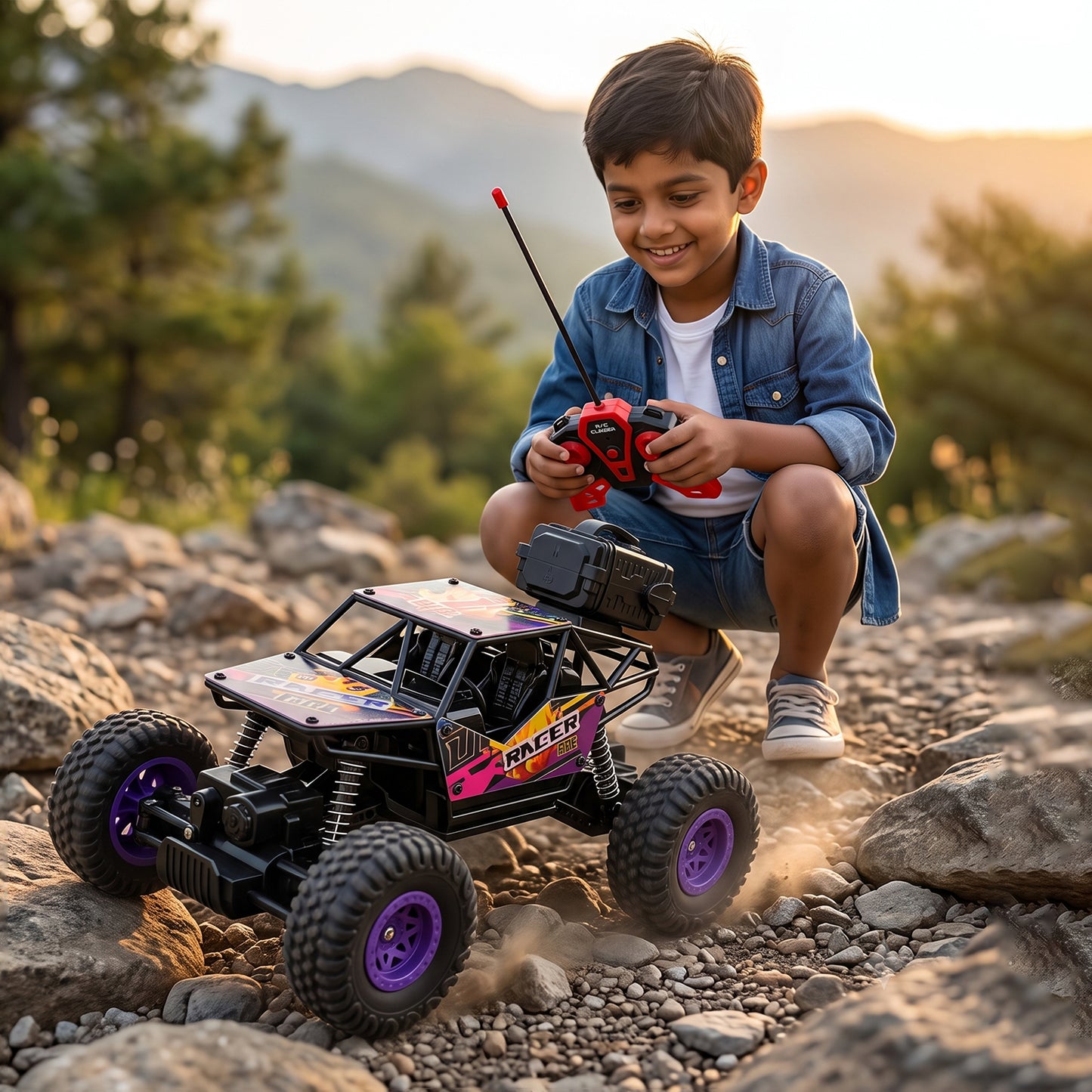 Remote Control Rock Crawler Off Road Toy Car (1 Pc)