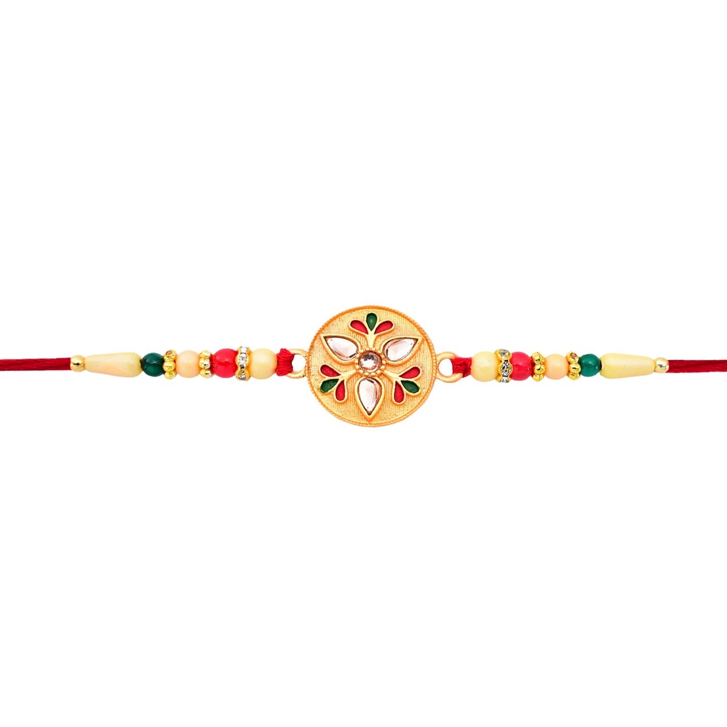 The designer Kalash Rakhi presented beautifully, ready for gifting to your brother.