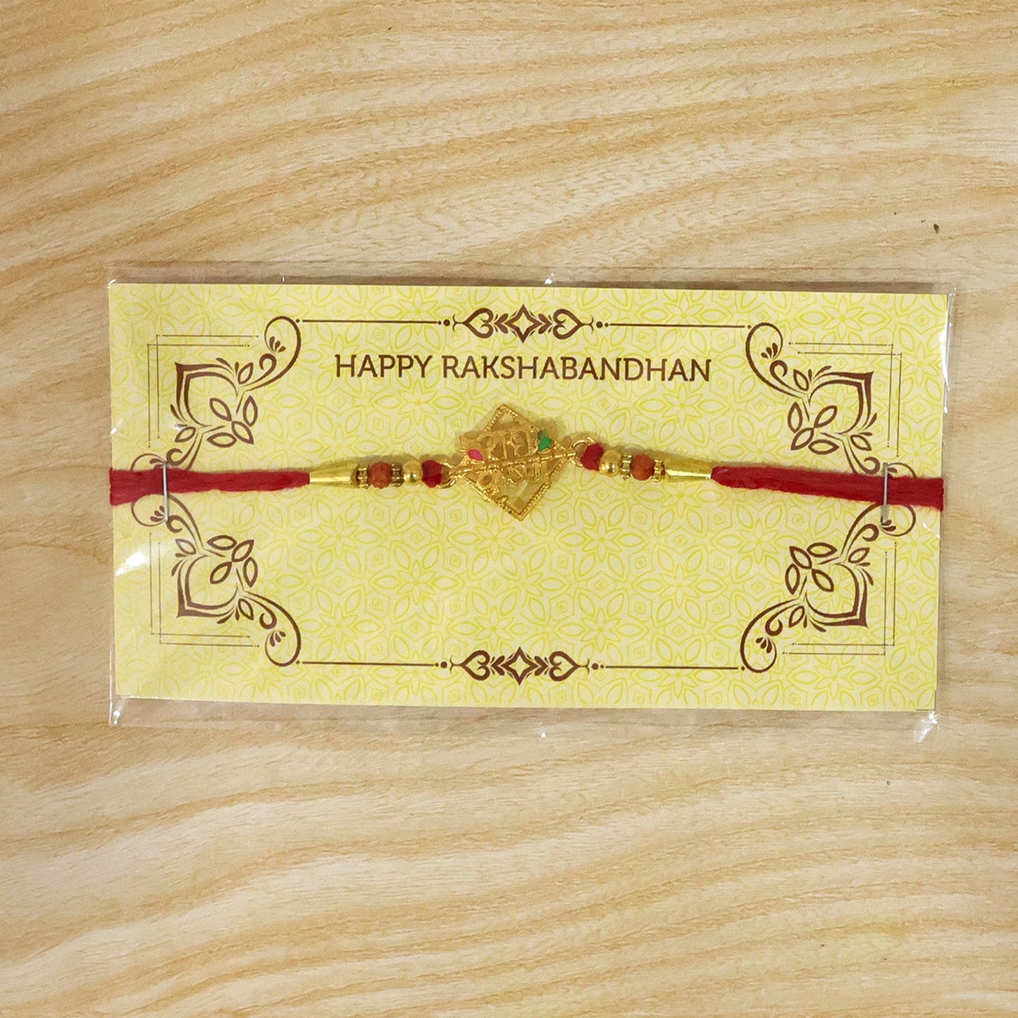 Designer Radha Krishna Rakhi presented as a special gift for siblings.