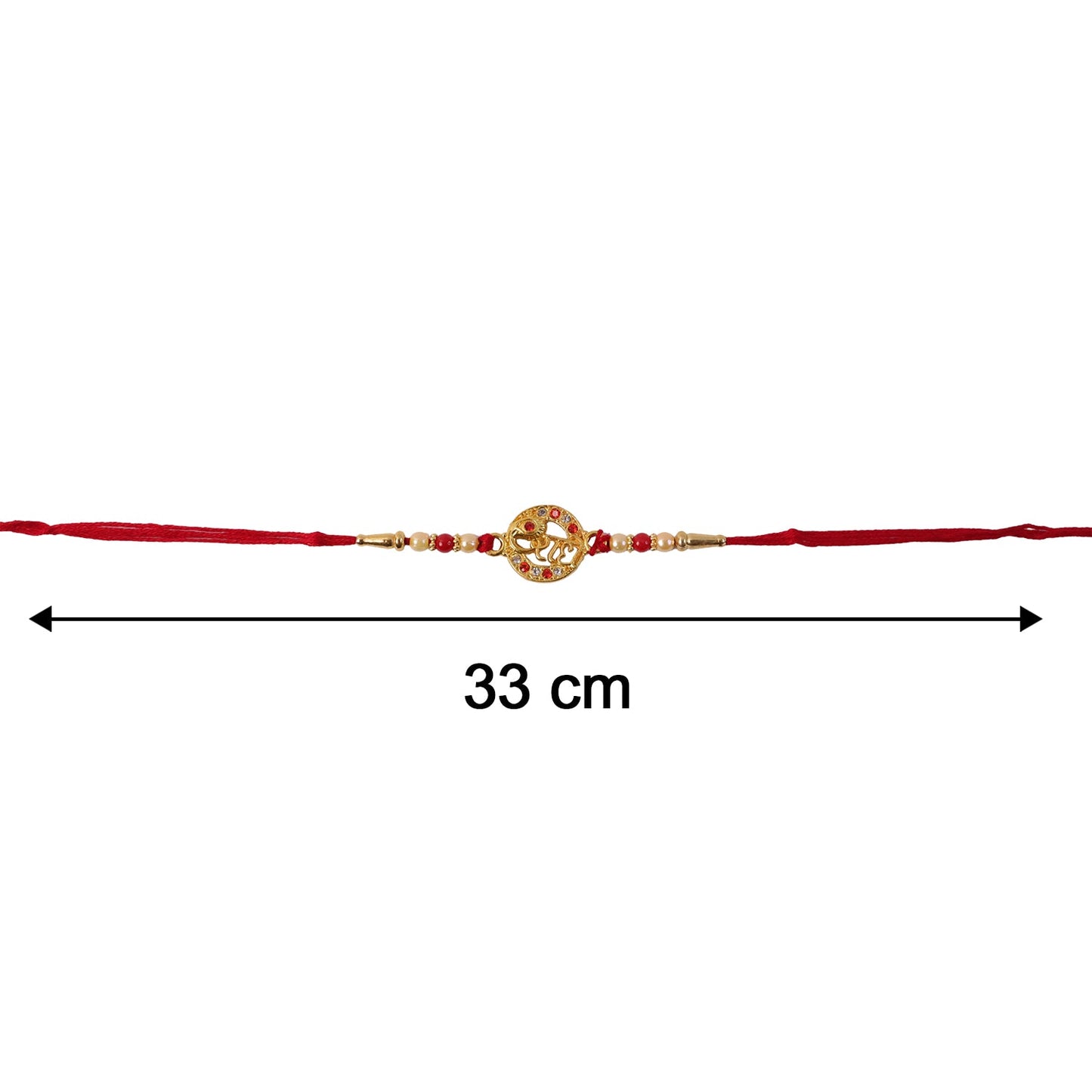 Size reference image of Radhe Rakhi for all wrist sizes