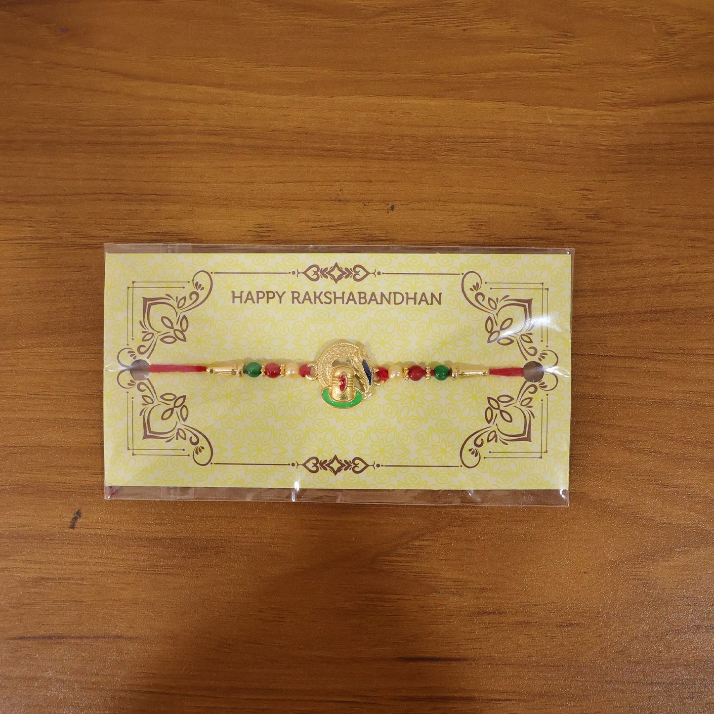 Natural setting showcasing traditional Ganesha Rakhi