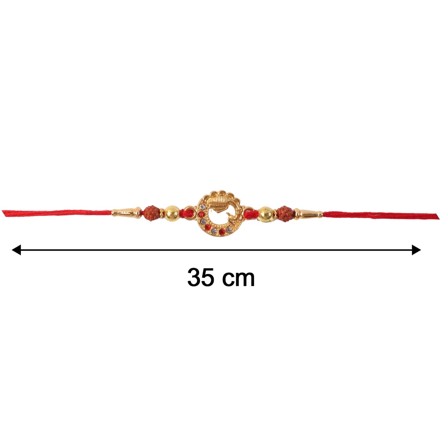 Size reference of Rakhi with ruler for perfect fit