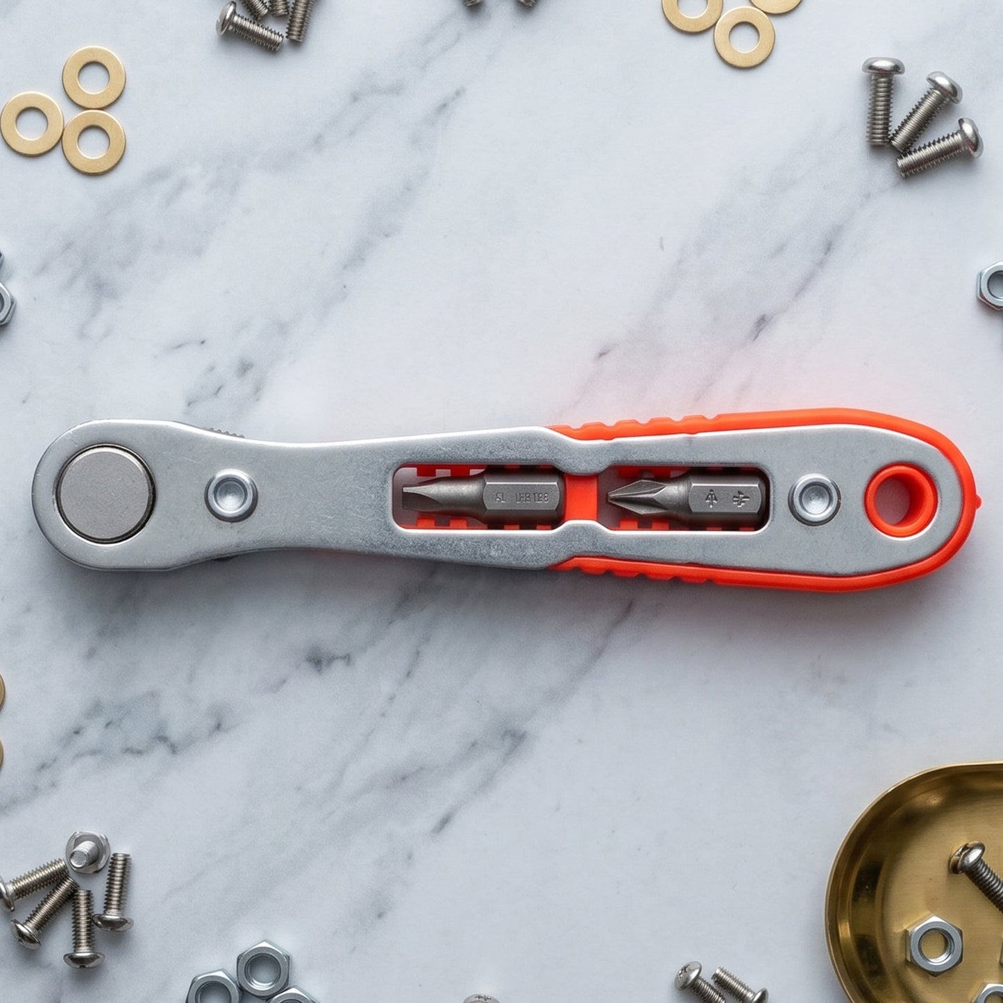 Mini wrench and bit set for tight space repairs