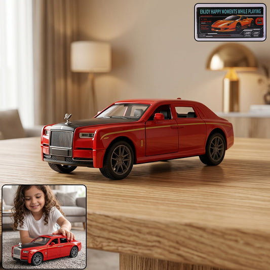 Die-Cast Metal Pull-Back Toy Car â€“ Realistic Luxury Sedan Model