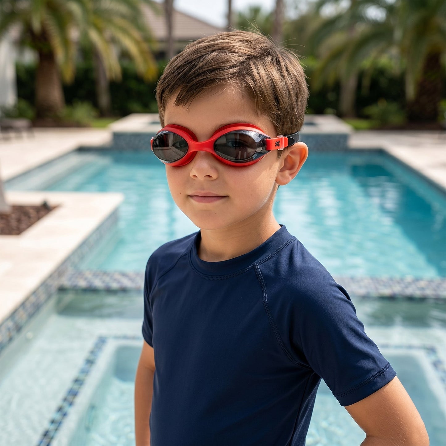 Premium Swimming Goggles with Adjustable Strap (1 Pc)