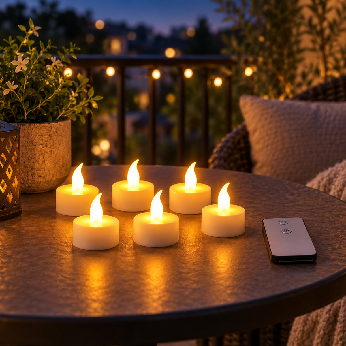Premium 6 Piece LED Flameless Candle Light Set with Remote Control