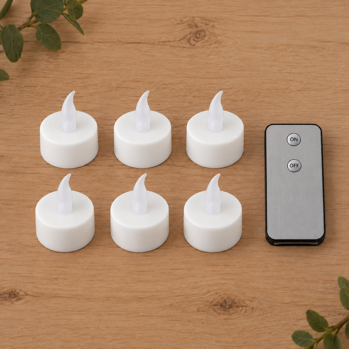 Premium 6 Piece LED Flameless Candle Light Set with Remote Control