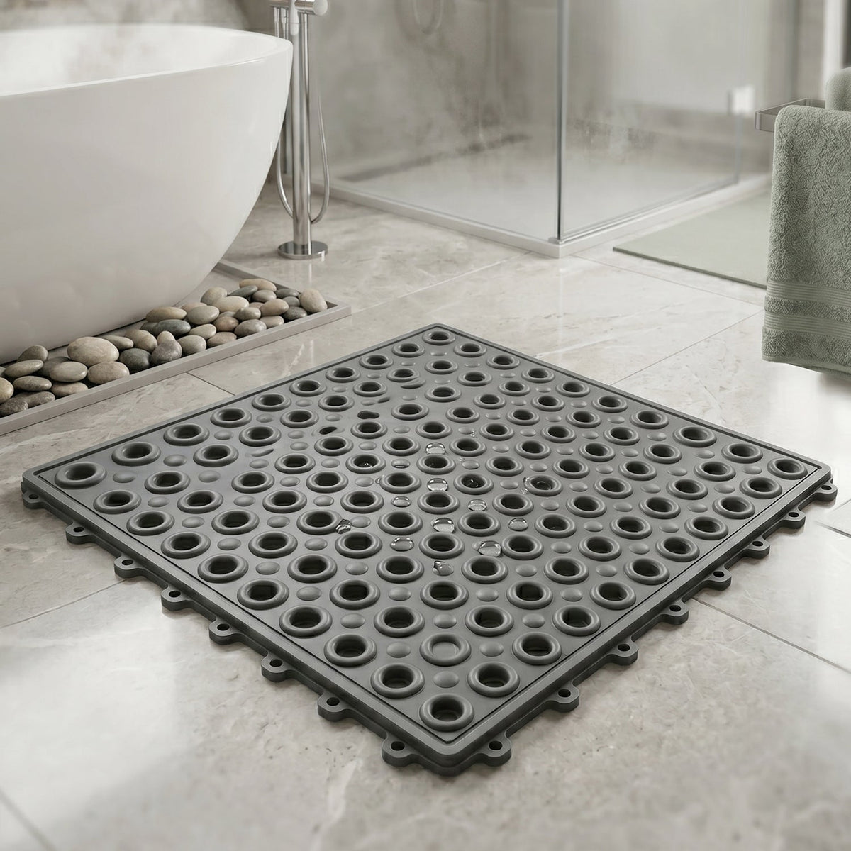 Durable waterproof bathroom safety fall prevention mat