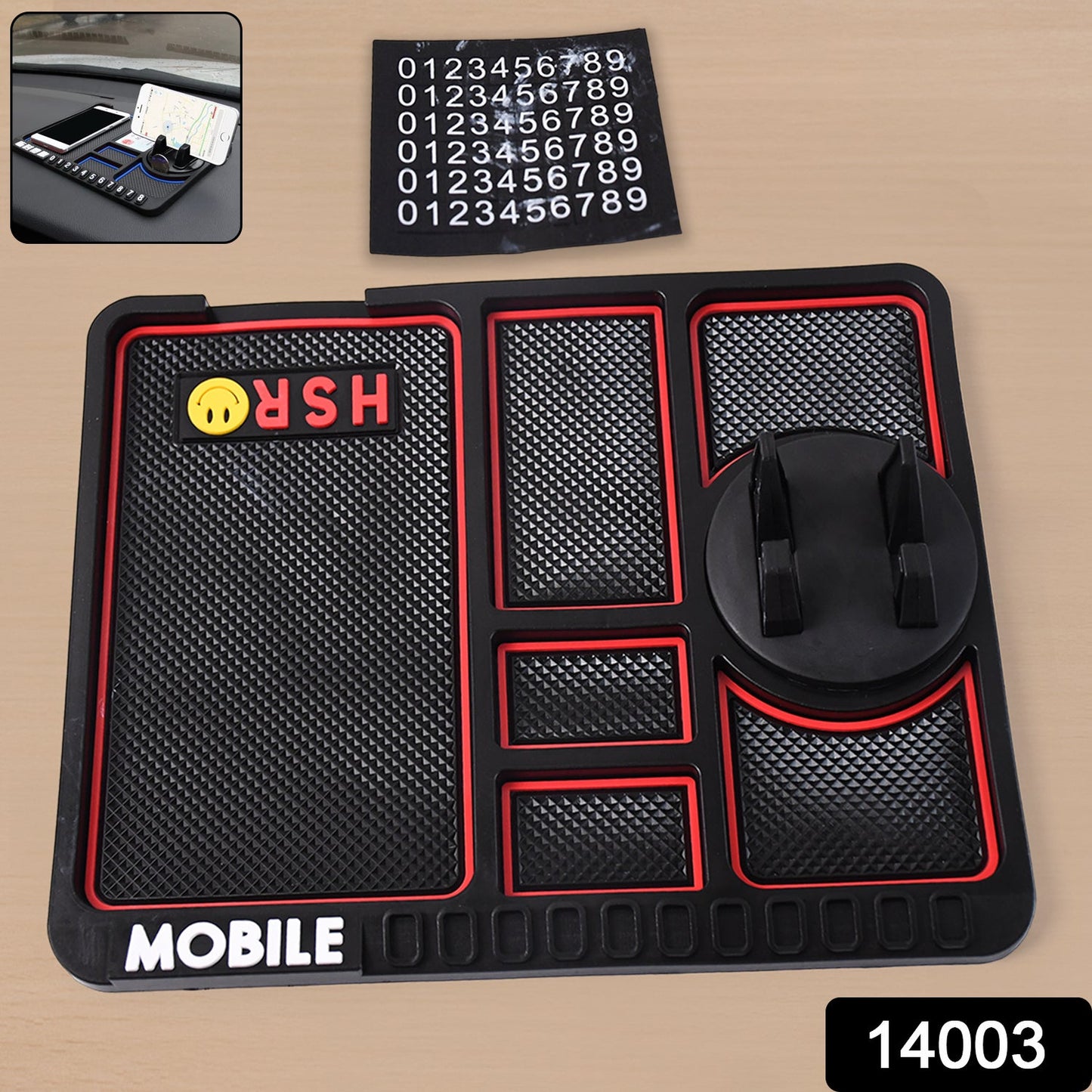 Car Dashboard Mat & Mobile Phone Holder Mount