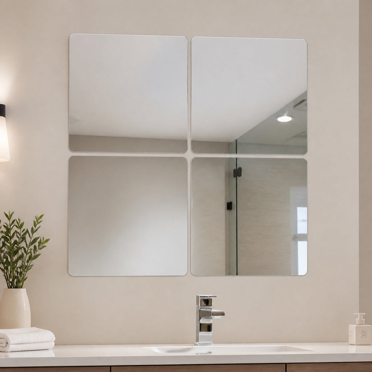 Mirror tiles surface detail