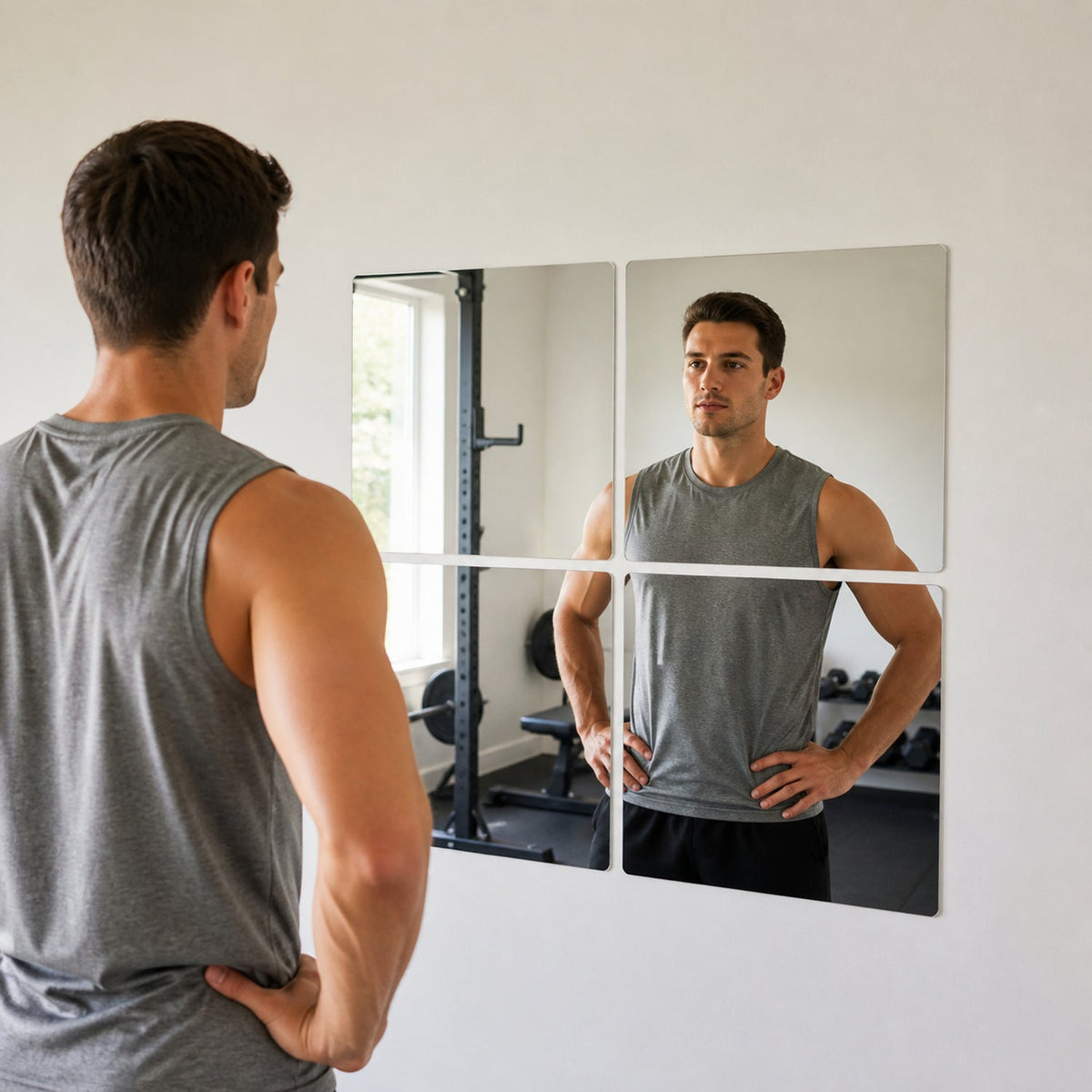 Self adhesive acrylic mirror decor