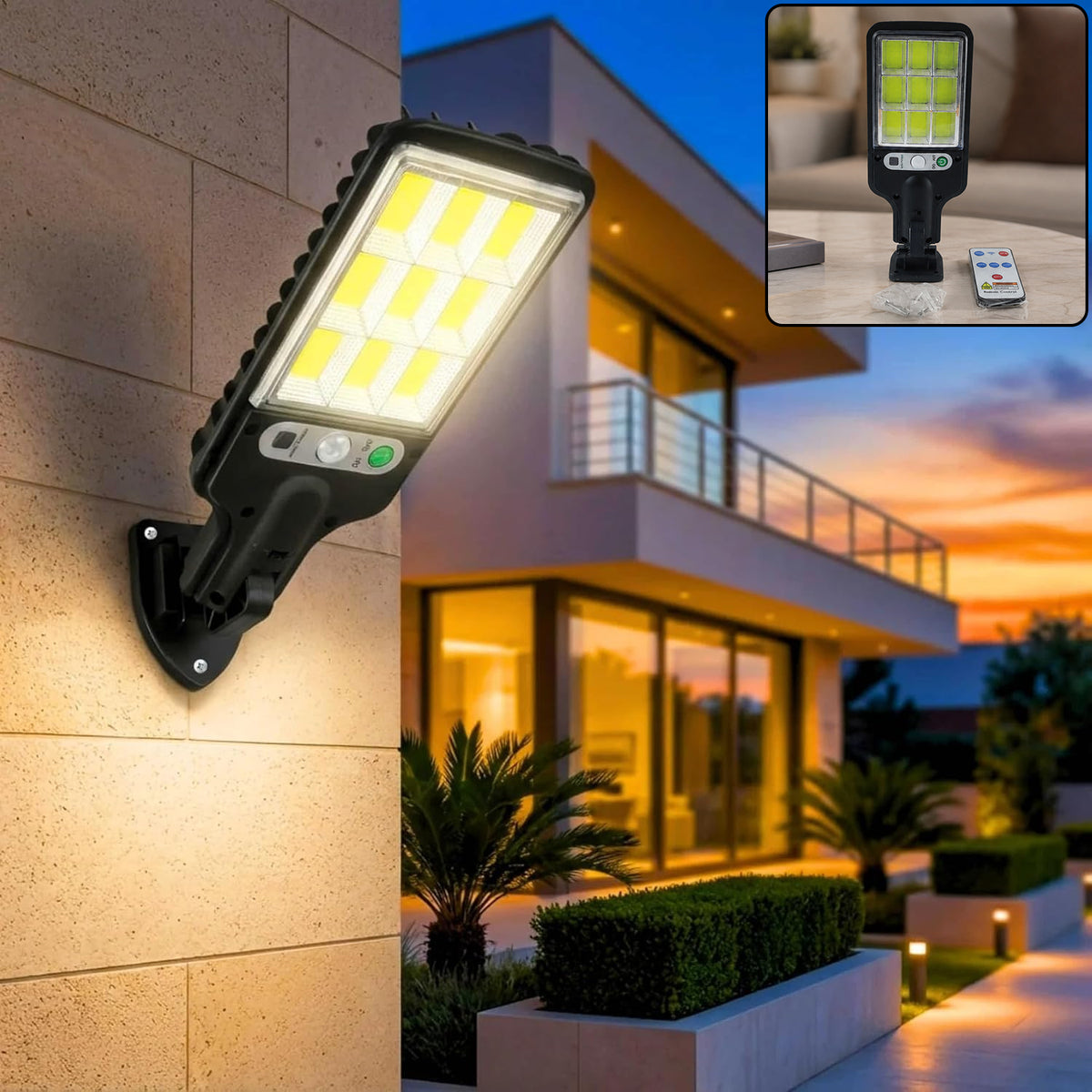 High-Power Solar LED Street Light with Motion Sensor & Remote Control