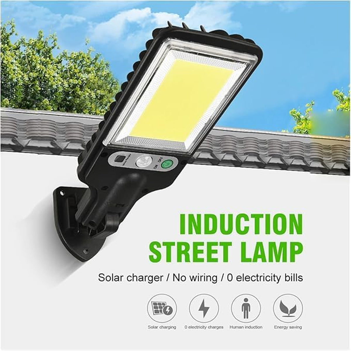 High-Power Solar LED Street Light with Motion Sensor & Remote Control