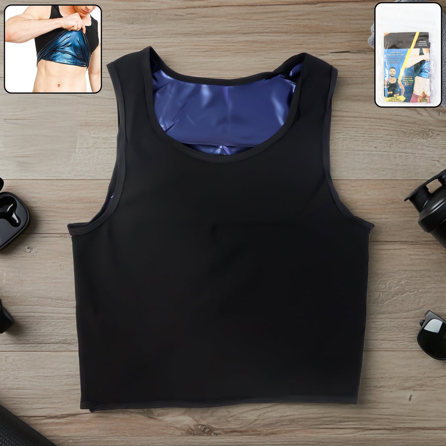 Menâ€™s Slim Fit Sweat Shaper Tank Top (L/XL, 1 Pc)