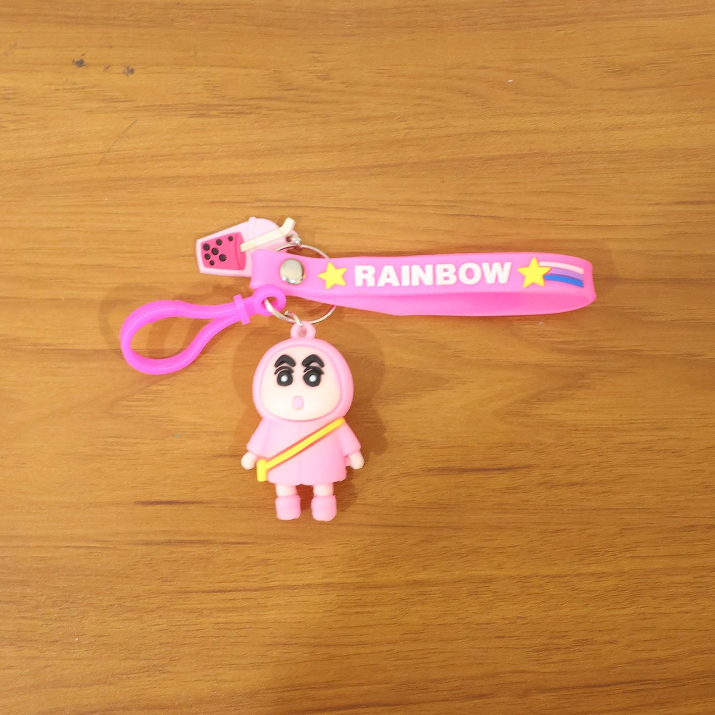 Cute Cartoon Character Rainbow Strap Keychain (1 Pc)