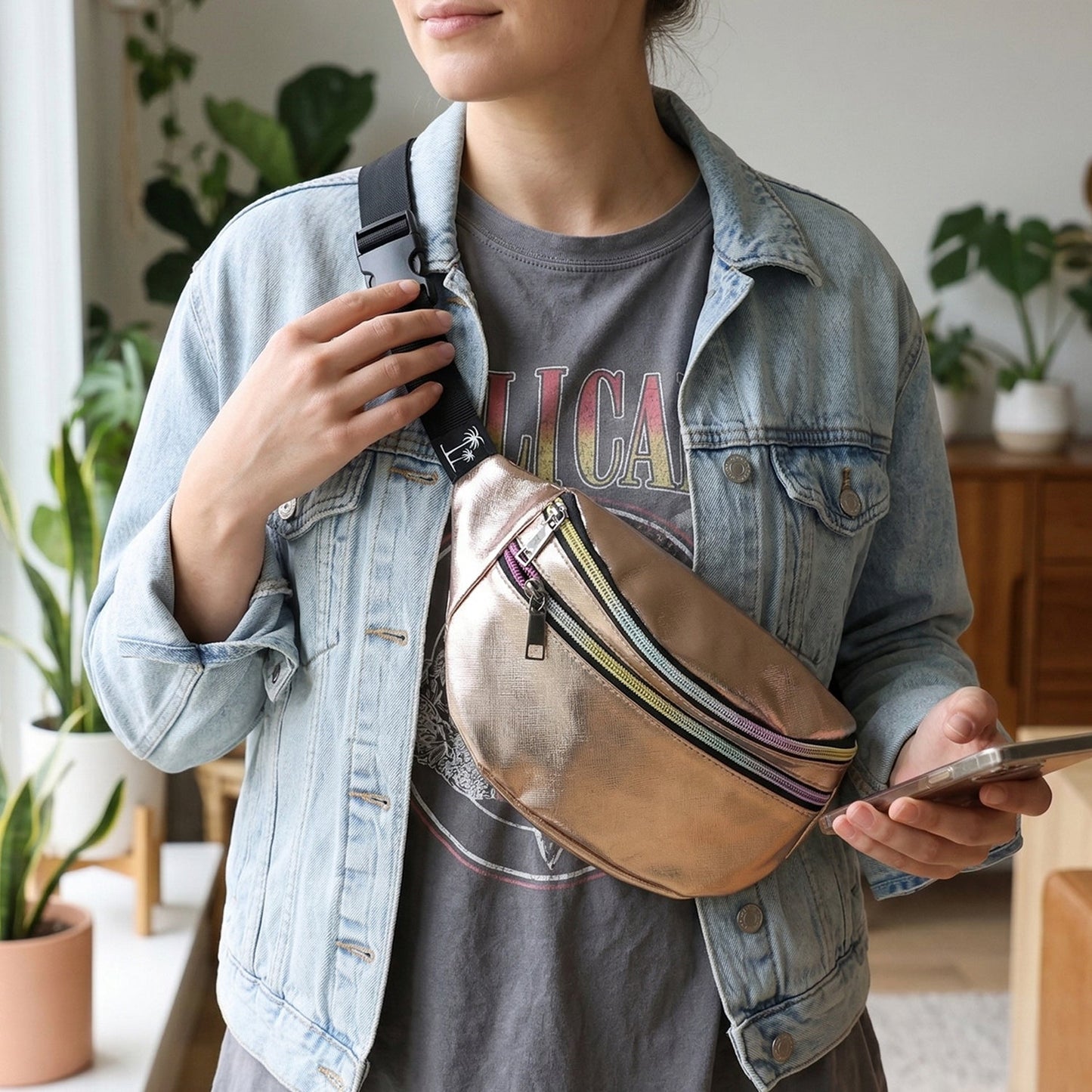 Premium Waist Bag with Adjustable Strap 10x22 Cm 1 Pc