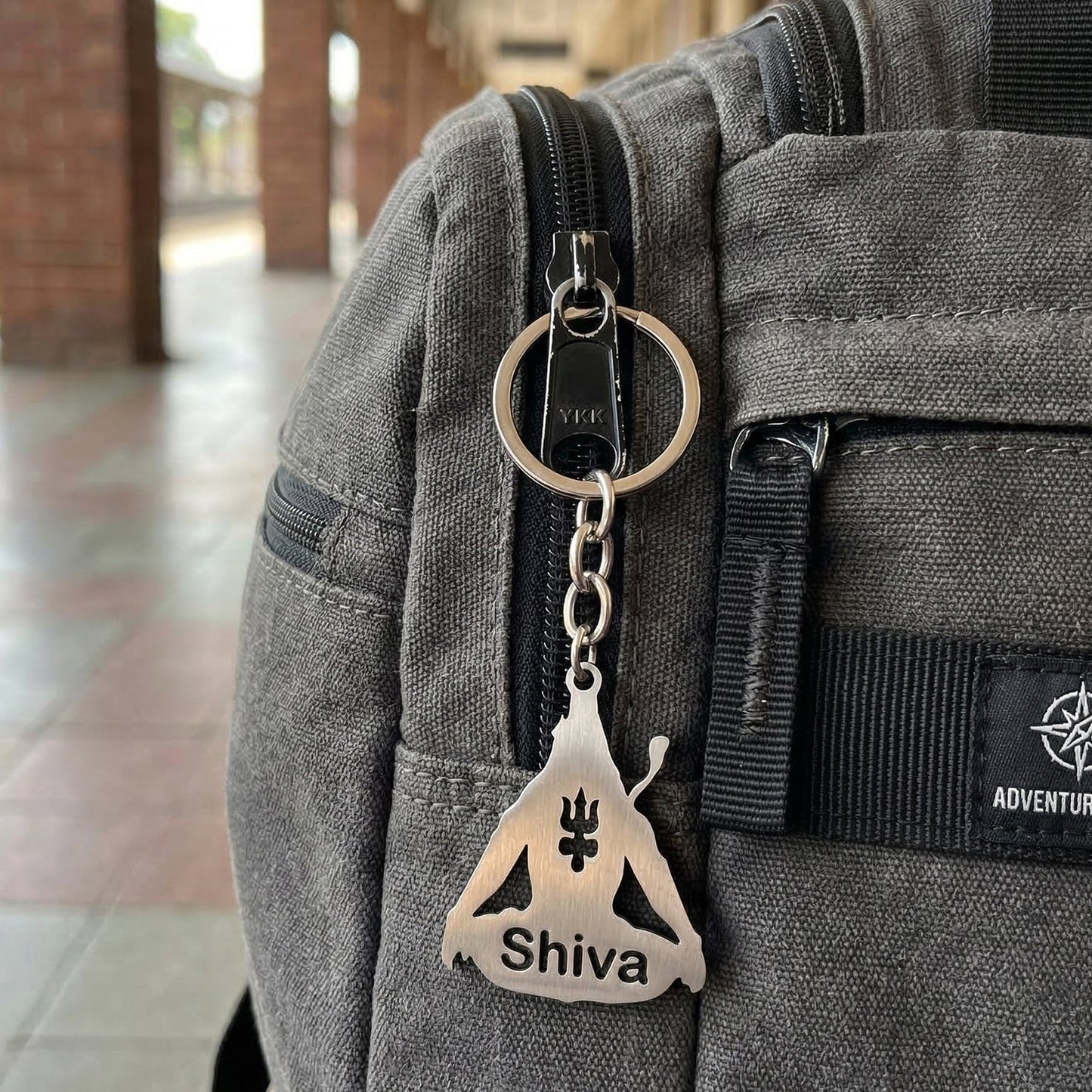 Premium Metal Lord Shiva Trishul Design Keychain 1 Pc