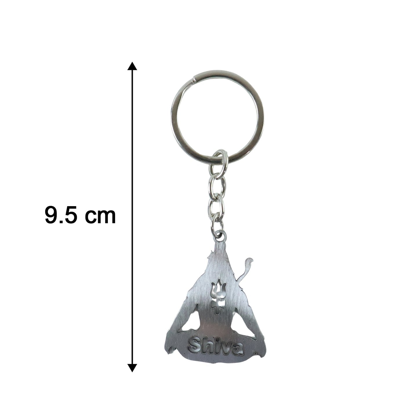 Premium Metal Lord Shiva Trishul Design Keychain 1 Pc