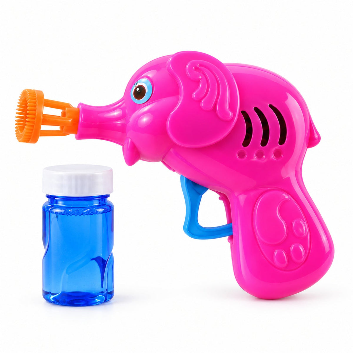 Elephant Bubble Gun Toy With Bubble Solution For Kids Outdoor Play (1 Set)