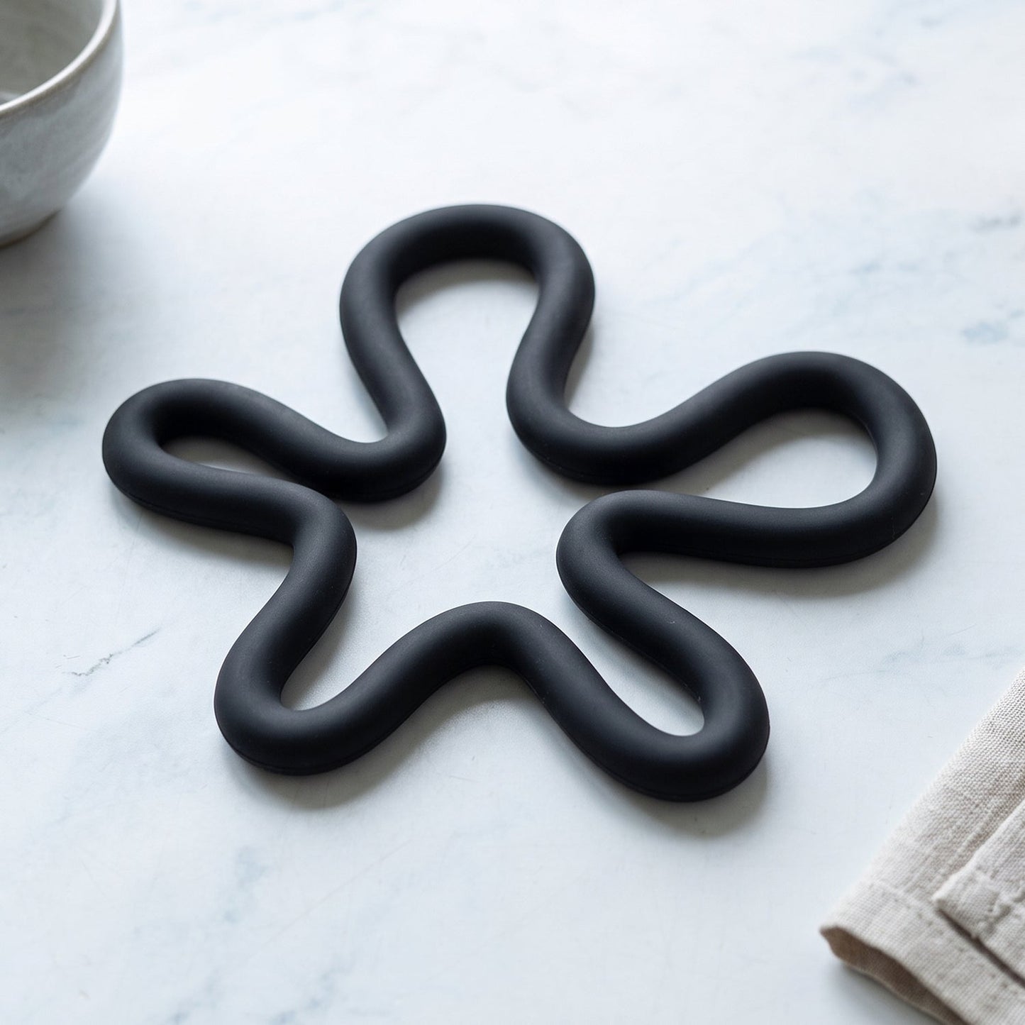 Close up of the flower shaped silicone surface