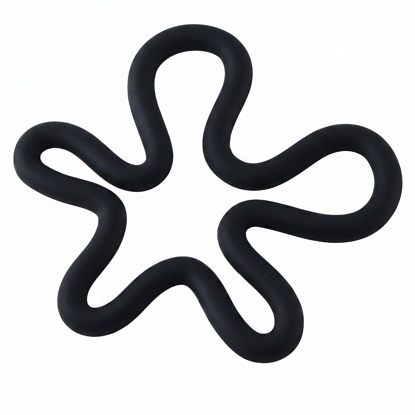 Silicone hot pot holder on white background