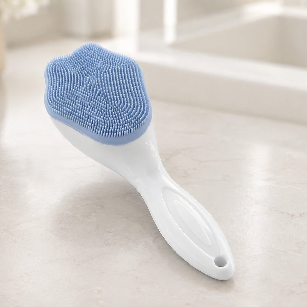 Silicone Face Scrubber Exfoliating Brush, Manual Handheld Facial Cleansing Brush (1 Pc)
