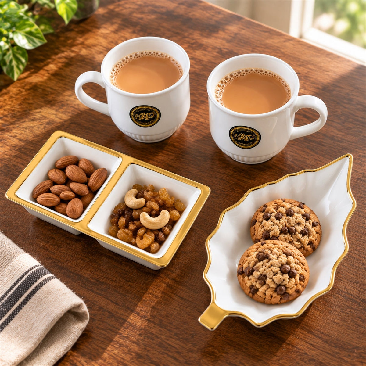 Serving set white bg
