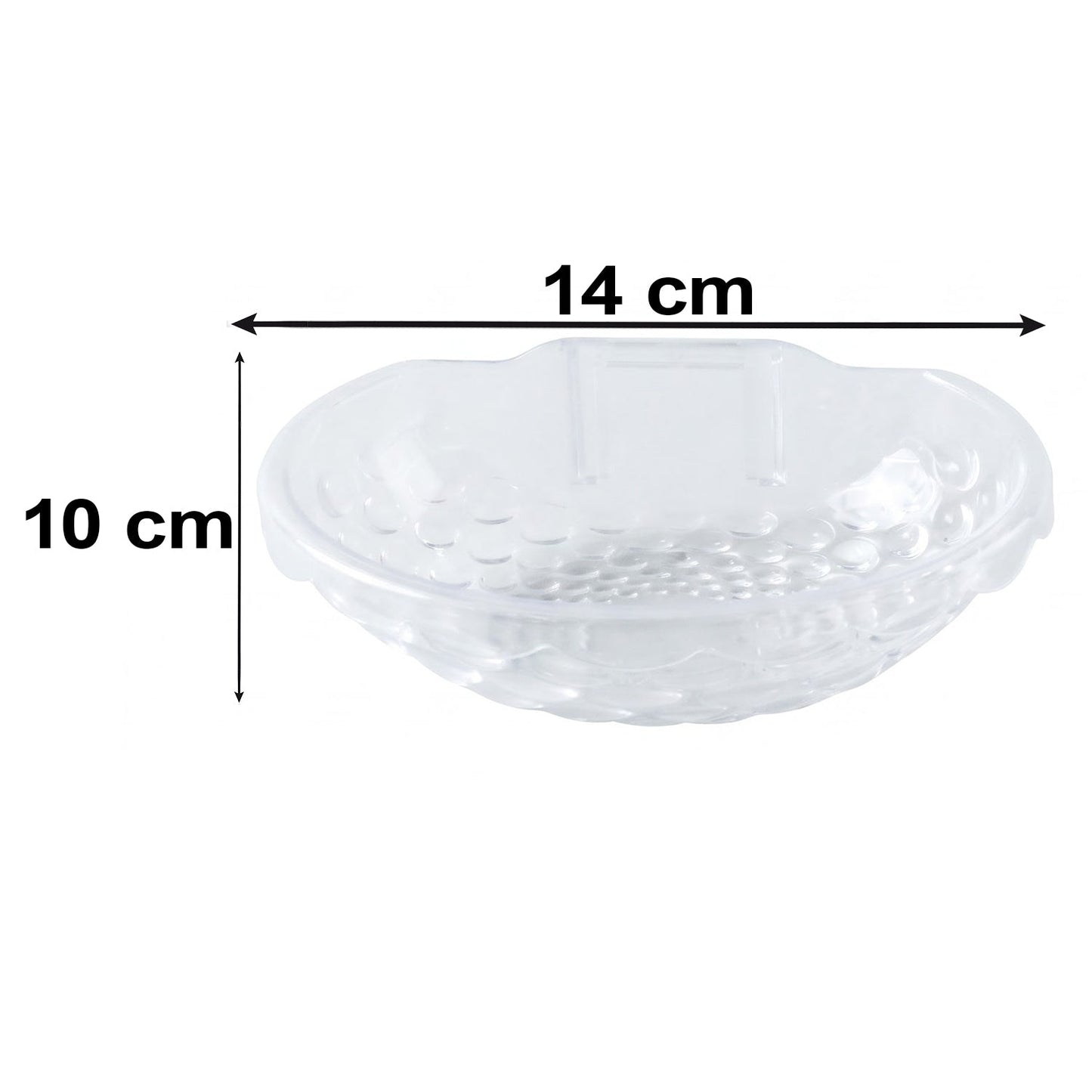 Transparent Plastic Soap Box Wall Mounted Adhesive Holder Dish (1 Pc)