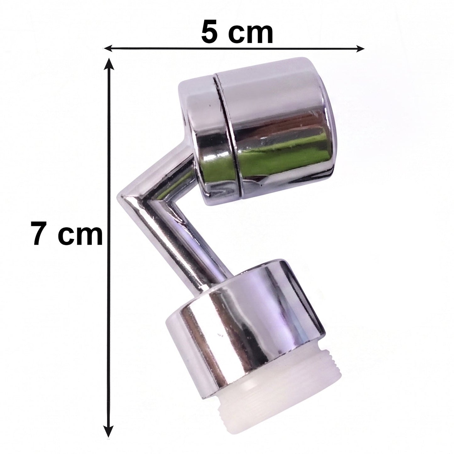 Kitchen & bath faucet aerator with splash-proof, aerated stream, chrome finish