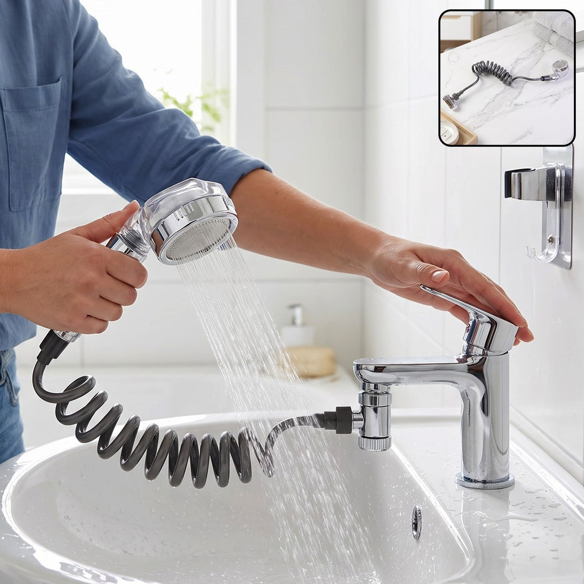 High pressure handheld shower head spray