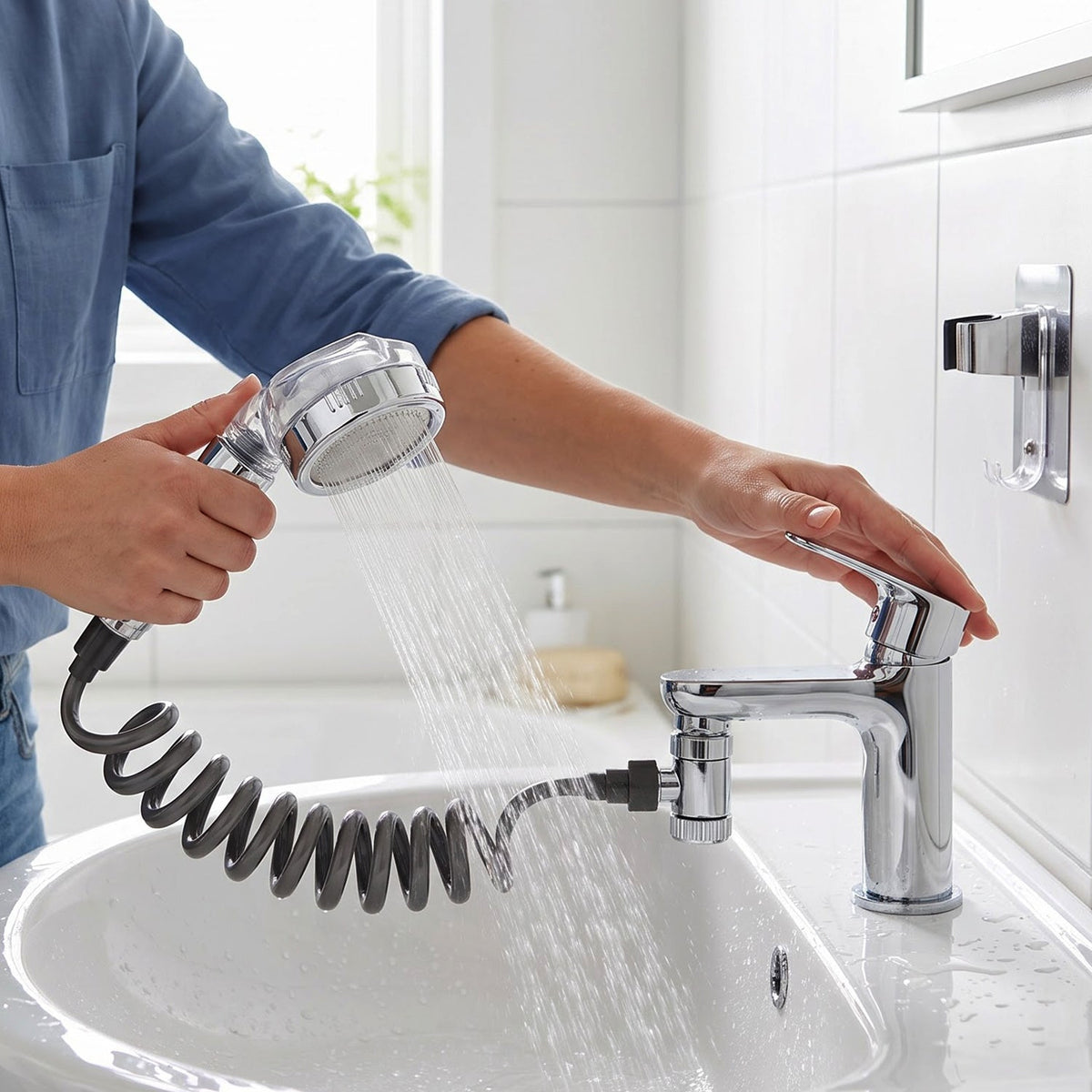 Handheld shower flexible hose bathroom