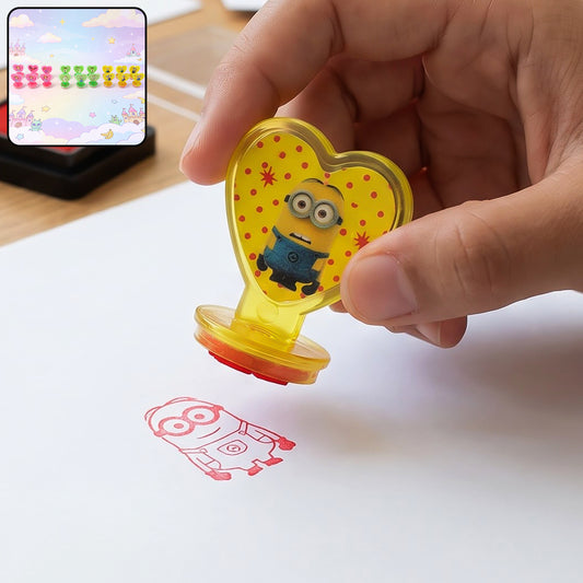 Cartoon Heart Stamps – Motivational Reward Stamps for Kids, Teachers & Parents (6 Pc, Multicolor)